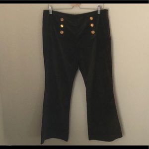 Tory Burch hunter green flare pants sz 12